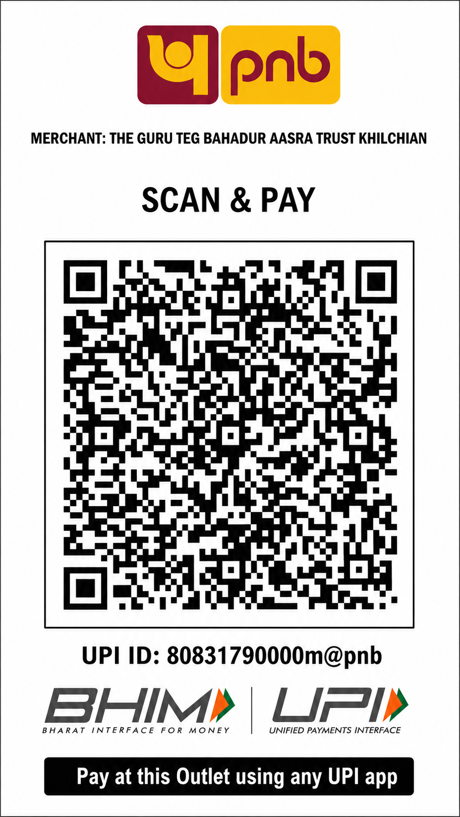 Donate via QR
