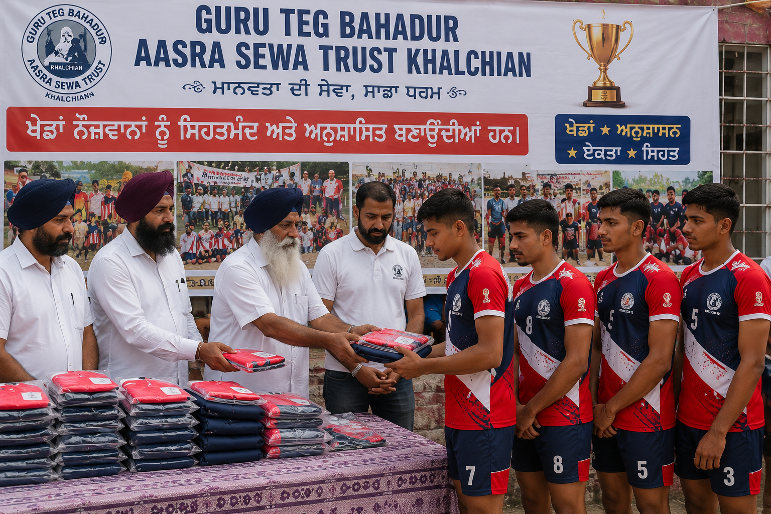 Sports Kit Distribution to Encourage Young Talent