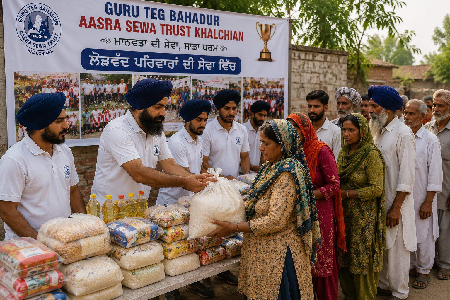 Helping Needy Families Through Ration Distribution